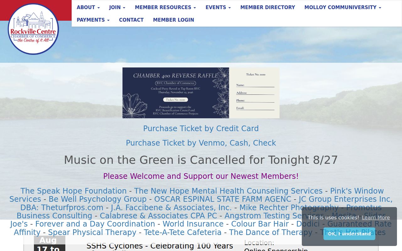 Village of Rockville Centre residents directory Chamber business listing source