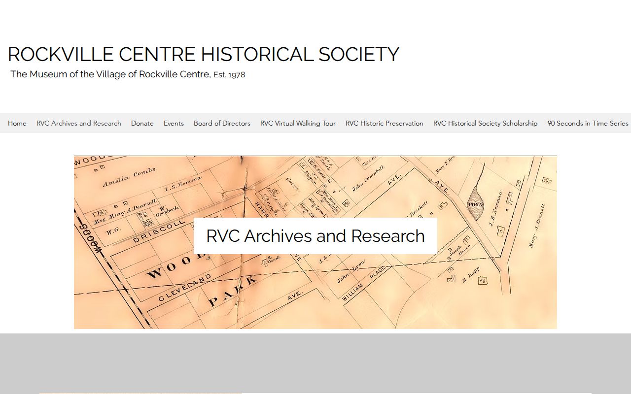 Rockville Centre previous residents house-history and Historical Society collection