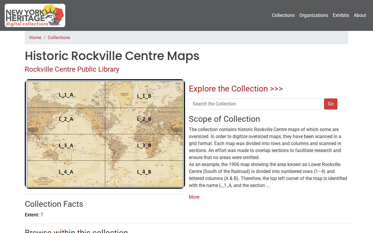Rockville Centre previous residents historic map collection and 1906 map grid